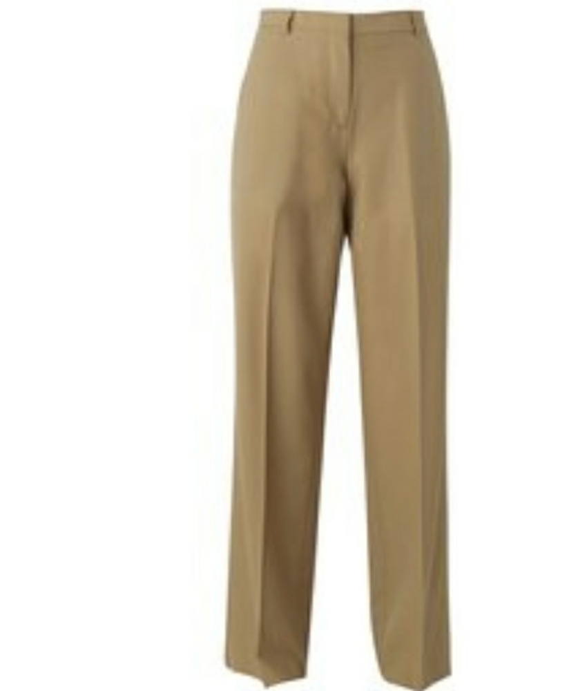 FLYING CROSS•Women's New Fit Khaki Poly/Wool Slack
